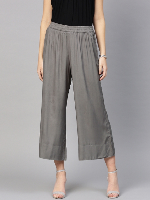 

Varanga Women Grey Solid Palazzos