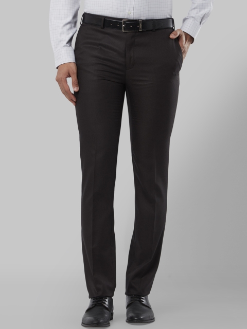

Raymond Men Coffee Brown Slim Fit Solid Formal Trousers