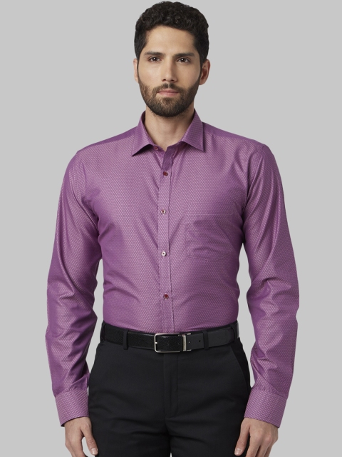 

Park Avenue Men Purple Slim Fit Self Design Formal Shirt