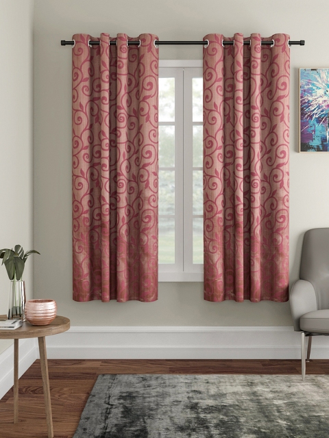 

VRINDA Purple Set of 2 Window Curtains