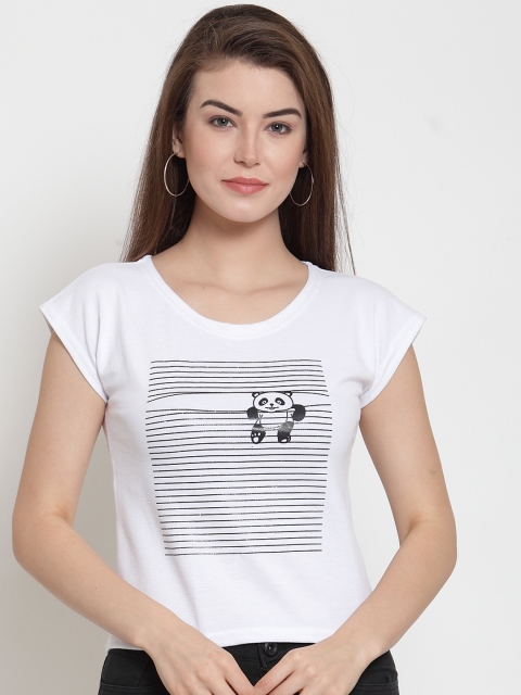 

Everlush Women White Printed Top