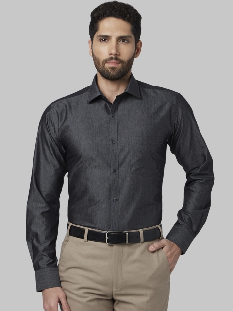 

Park Avenue Men Black Slim Fit Solid Formal Shirt