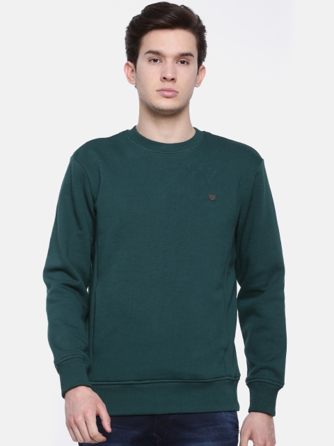 

t-base Men Green Solid Sweatshirt