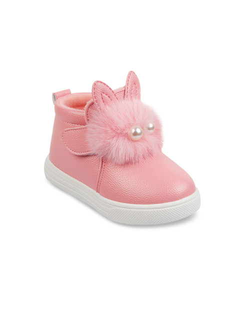 

Kittens Girls Pink Solid Mid-Top Flat Boots