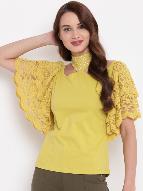 

Texco Women Yellow Solid Top