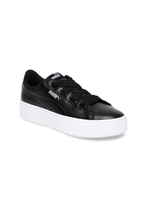 

Puma Women Black Vikky Stacked Ribbon Core Sneakers