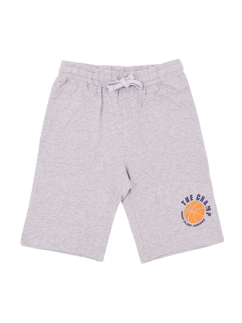 

Pantaloons Junior Boys Grey Self Design Regular Fit Sports Shorts