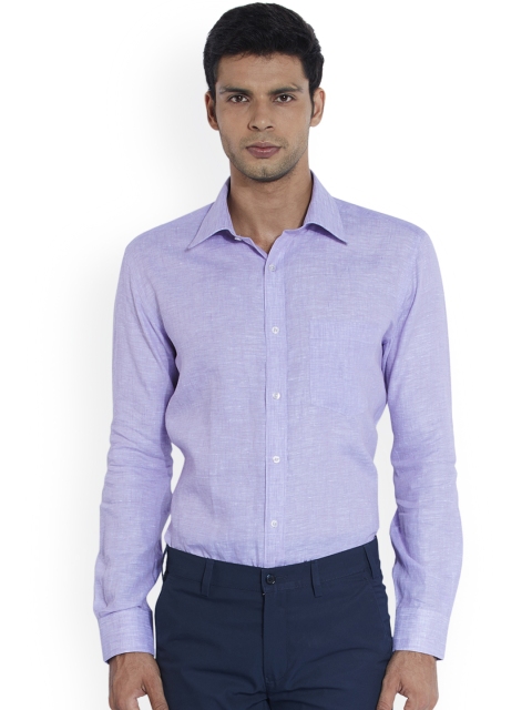 

Park Avenue Men Purple Regular Fit Solid Semiformal Shirt