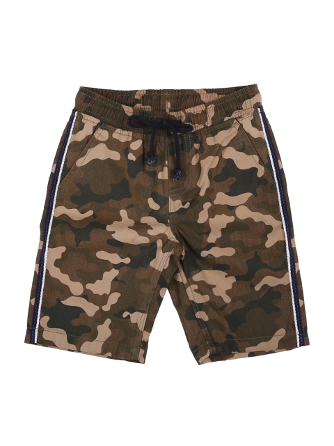 

Pantaloons Junior Boys Olive Green Printed Regular Fit Regular Shorts