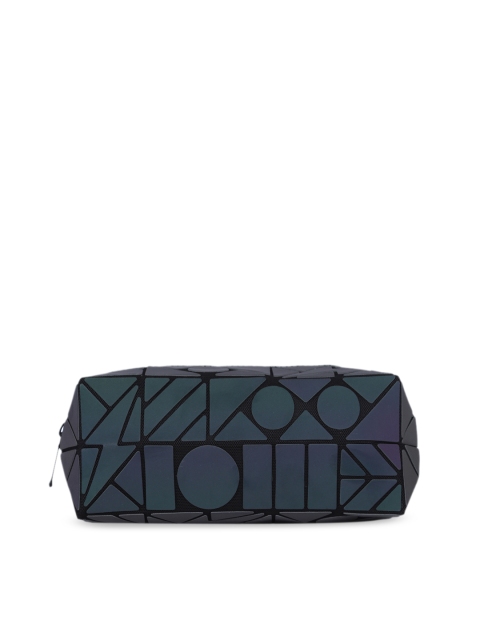 

BAOMI Grey Geometric Range Reflective Cosmetic Pouch