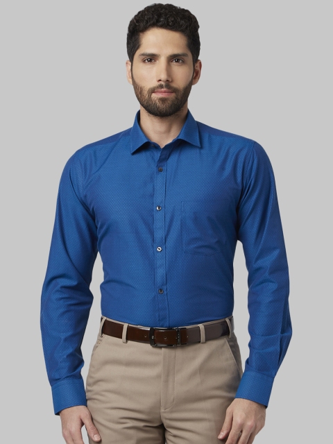 

Park Avenue Men Blue Slim Fit Self Design Formal Shirt