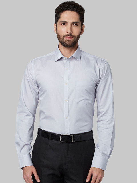 

Park Avenue Men Grey Slim Fit Solid Formal Shirt
