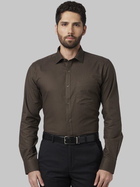 

Park Avenue Men Green Slim Fit Printed Formal Shirt