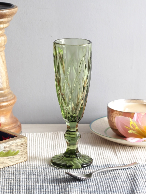 

India Circus by Krsnaa Mehta Green Solid Champagne Glass