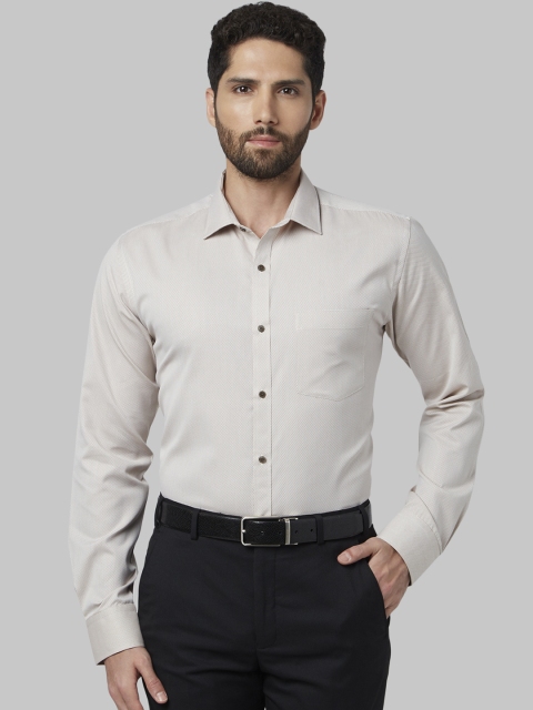 

Park Avenue Men Yellow Slim Fit Printed Formal Shirt, Brown