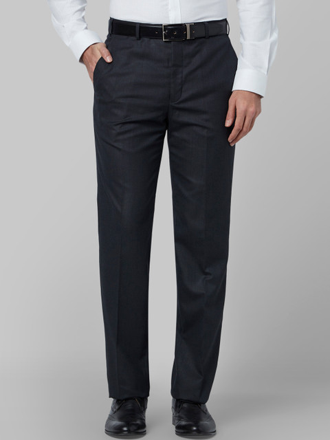 

Park Avenue Men Blue Regular Fit Self Design Formal Trousers