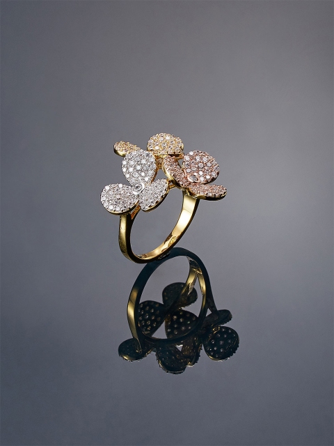 

shaze Women Gold-Plated CZ-Studded Ring