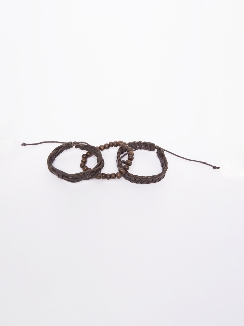 

JEWEL JUNCTION Brown Leather Multistrand Bracelet