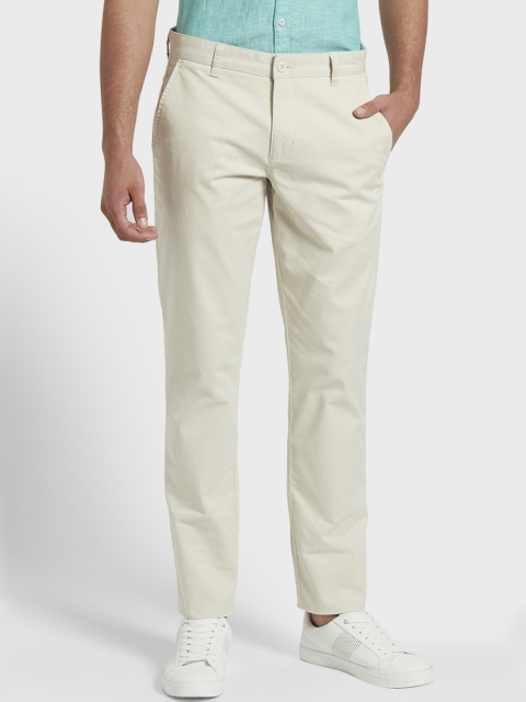

Parx Men Beige Tapered Fit Solid Regular Trousers