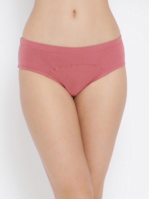 

Clovia Women Pink Solid Period Briefs PN2300P22XL