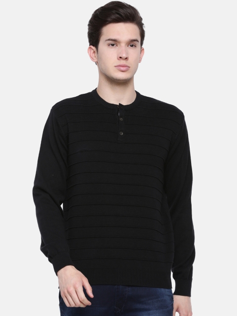 

t-base Men Black Striped Sweater