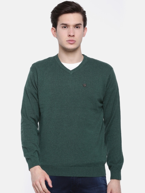

t-base Men Green Solid Sweater