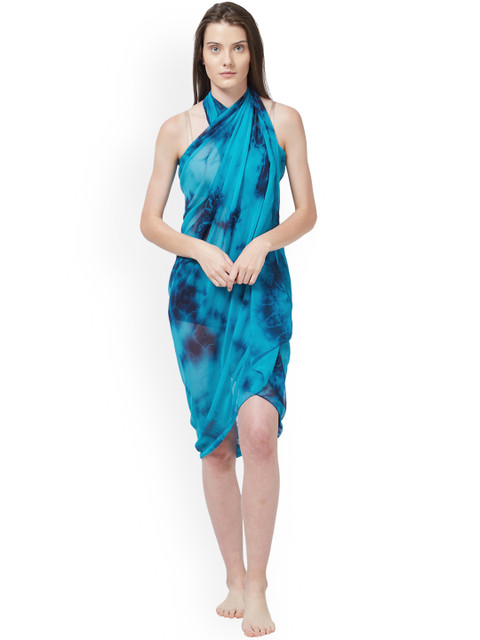 

Mirchi Fashion Women Turquoise Blue Dyed Sarong