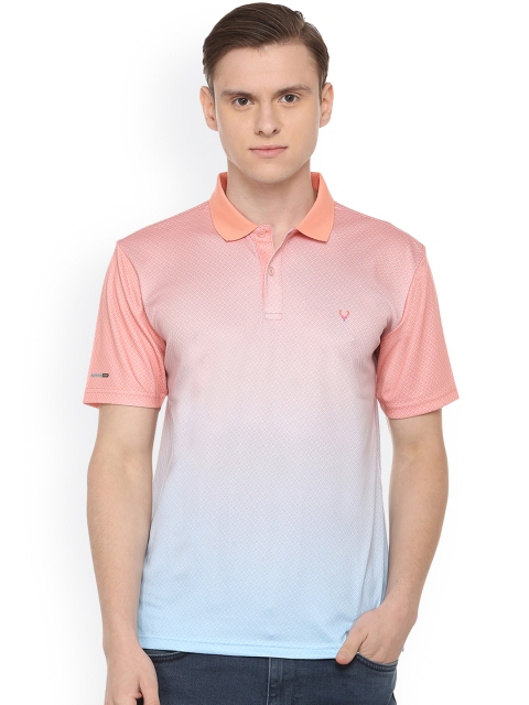 

Allen Solly Sport Men Pink & Blue Dyed Polo Collar T-shirt