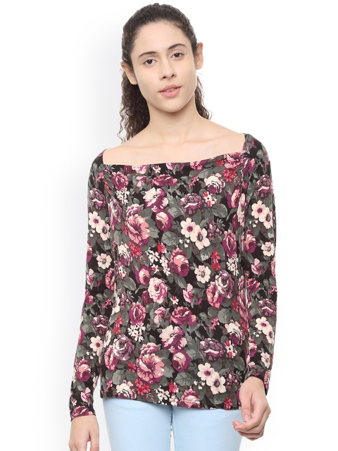 

Van Heusen Woman Maroon Printed Top