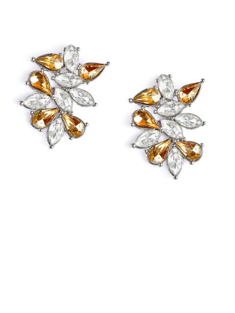 

Foxy Sperks Silver-Toned Contemporary Studs