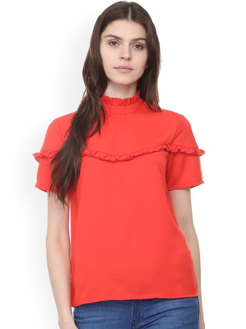 

People Women Red Solid Top
