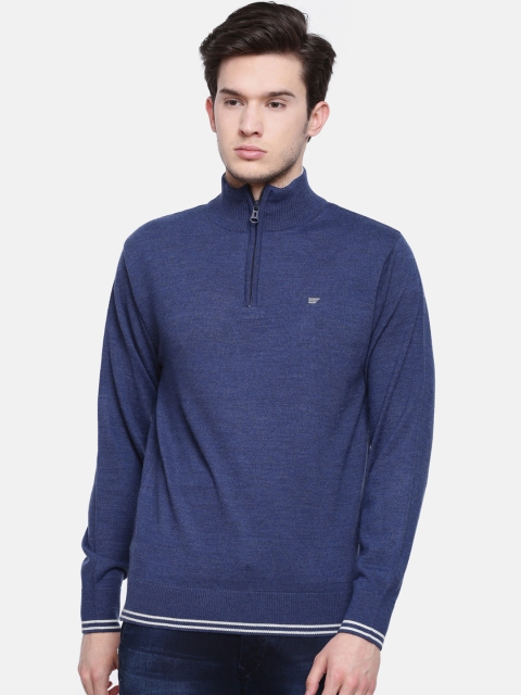 

t-base Men Blue Solid Sweater