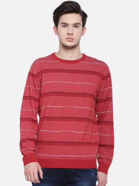 

t-base Men Red Striped Sweater