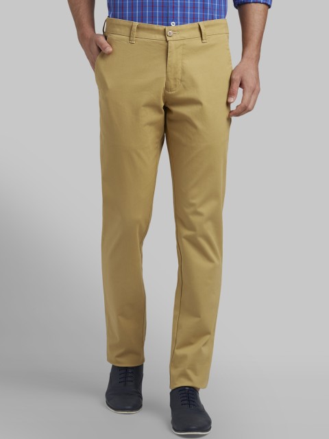 

Parx Men Khaki Tapered Fit Solid Regular Trousers