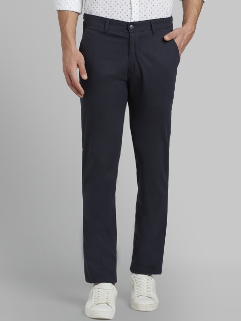 

Parx Men Blue Slim Fit Solid Regular Trousers