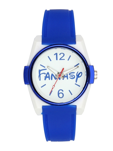 

Fantasy World Unisex White & Blue Analogue Watch FW-9007-BL