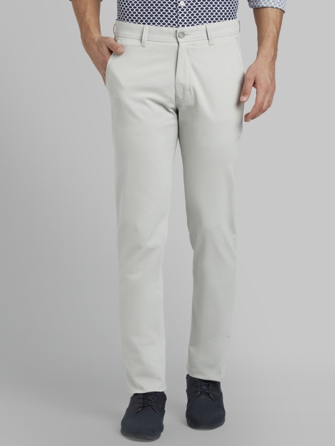 

Parx Men Grey Slim Fit Solid Regular Trousers