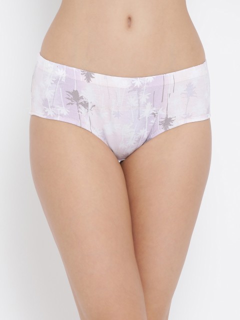 

Clovia Women Lavender Printed Period Briefs PN2986P22XL