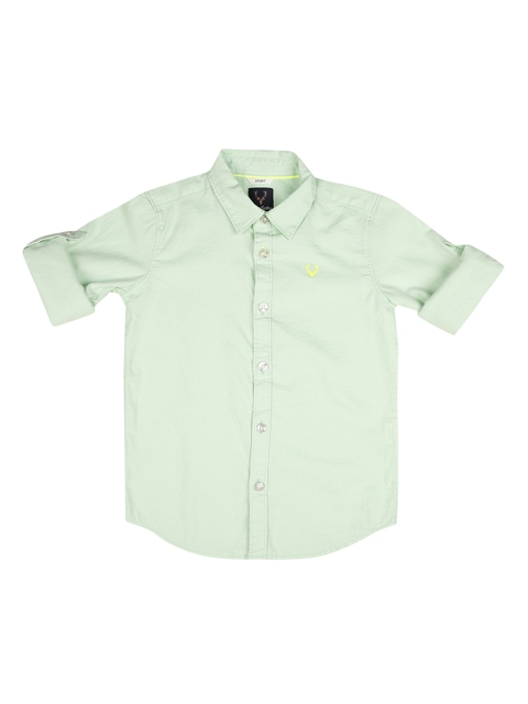 

Allen Solly Junior Boys Green Regular Fit Solid Casual Shirt