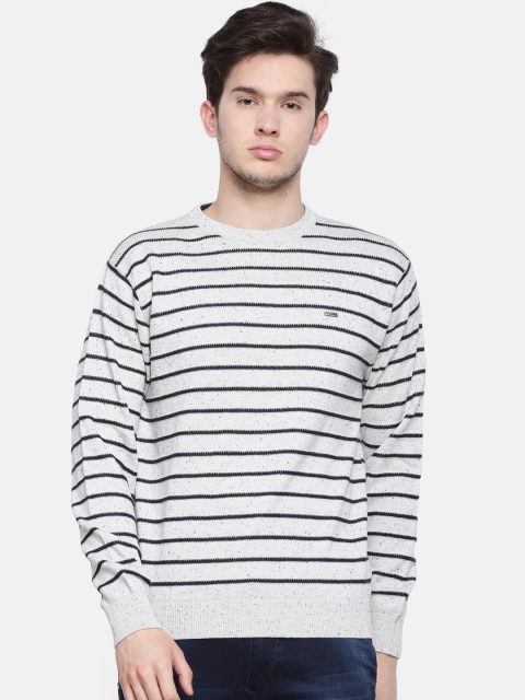 

t-base Men Off-White Striped Sweater