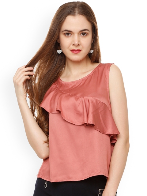 

People Women Pink Solid Top