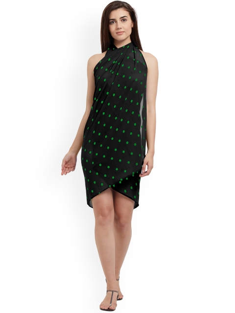 

Mirchi Fashion Women Black Polka Dot Printed Sarong