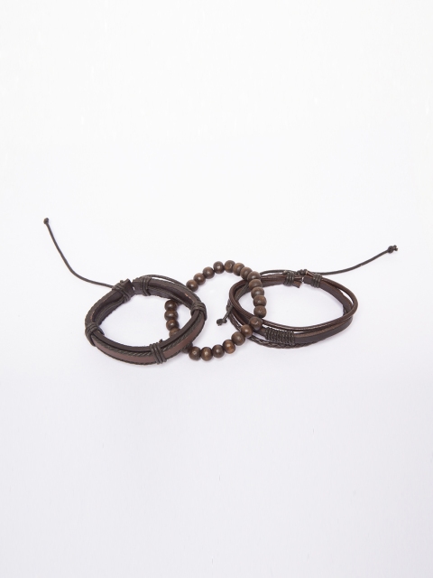 

JEWEL JUNCTION Brown Leather Multistrand Bracelet