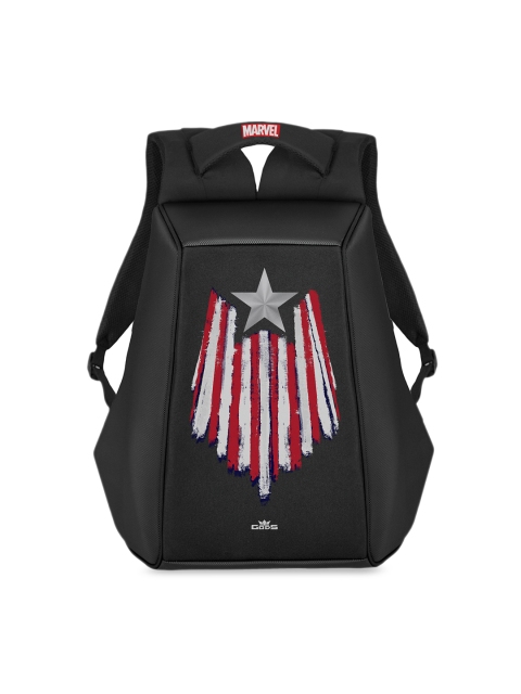 

GODS Unisex Black & Grey Ghost Captain America Anti-Theft Backpack