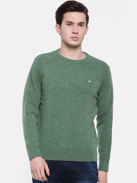 

t-base Men Green Solid Sweater