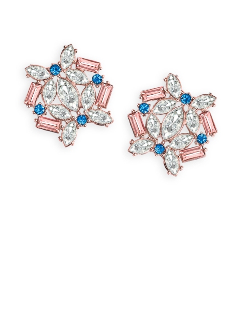 

Foxy Sperks Women Gold-Plated & Silver-Toned Floral Studs