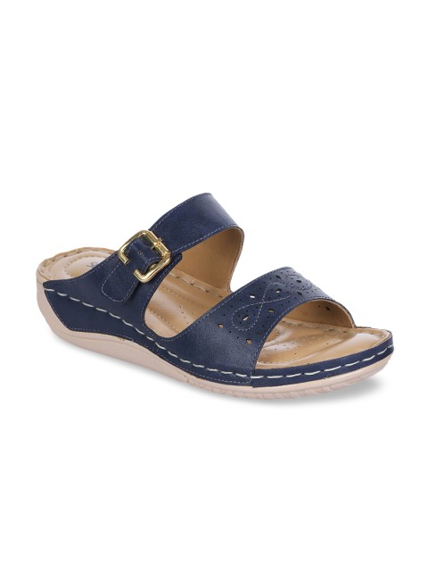 

Senorita Women Navy Blue Solid Sandals