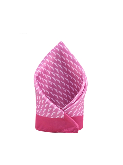 

Tossido Men Pink Printed Pocket Square