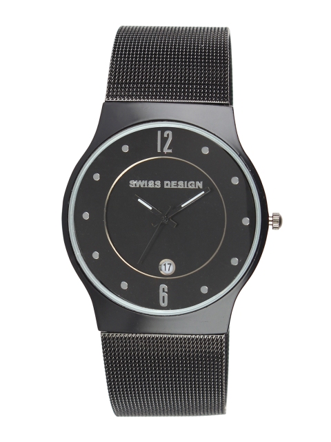 

Swiss Design Men Black Analogue Watch SD-9010-IPB