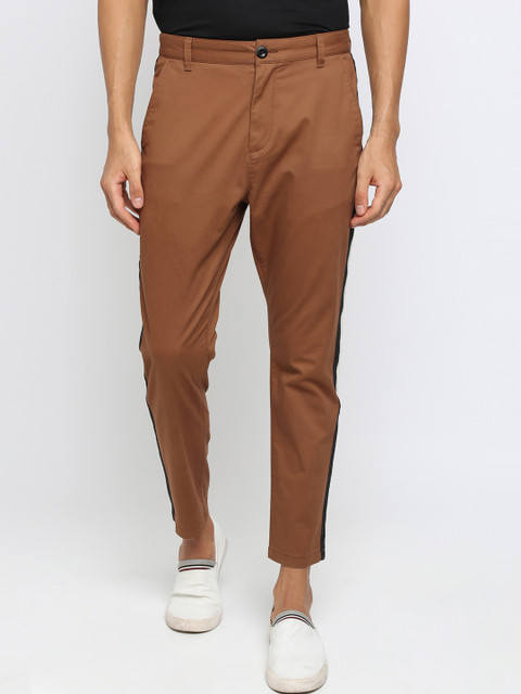 

Breakbounce Men Brown Tapered Fit Solid Regular Trousers